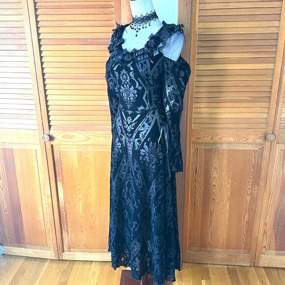 Devil Fashion Etherial Efflorescence Gothic Victorian Dark Fairycore Dress - Picture 5 of 14